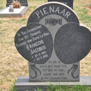 PIENAAR Francois Jacobus 1915-1990