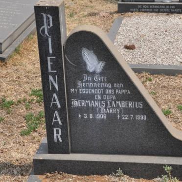 PIENAAR Hermanus Lambertus 1906-1990