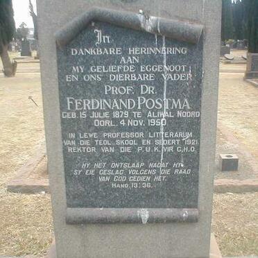 POSTMA Ferdinand 1879-1950