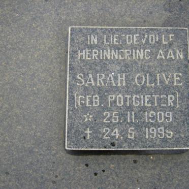 POTGIETER Sarah Olive 1909-1995