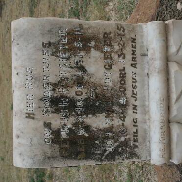 POTGIETER Petrus H. 1910-1911 :: POTGIETER Johanna K. 1914-1915