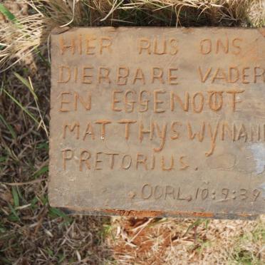 PRETORIUS Matthys Wynand -1939