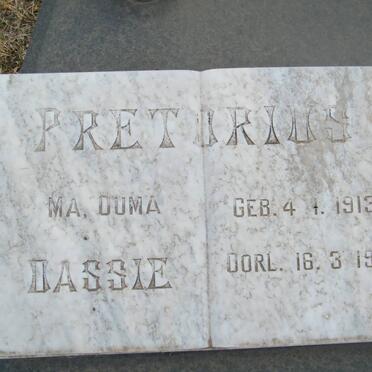 PRETORIUS Dassie 1913-1982