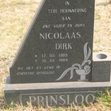 PRINSLOO Nicolaas Dirk 1909-1984