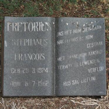 PRETORIUS Stephanus Francois 1924-1962