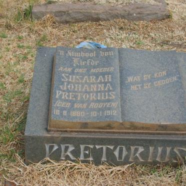 PRETORIUS Susarah Johanna nee VAN ROOYEN 1880-1912
