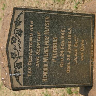 PRETORIUS Hendrik Wilhelmus Huyser 1940-1943