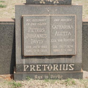 PRETORIUS Petrus Johannes David 1866-1959 &amp; Catharina Aletta VAN ROOYEN 1874-1961