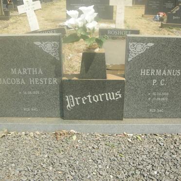 PRETORIUS Hermanus P.C. 1930-1973 &amp; Martha Jacoba Hester 1930-