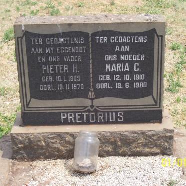 PRETORIUS Pieter H. 1909-1970 &amp; Maria G. 1910-1980