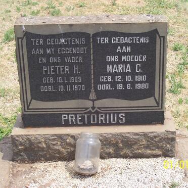 PRETORIUS Pieter H. 1909-1970 &amp; Maria G. 1910-1980