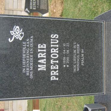 PRETORIUS Marie 1936-2010