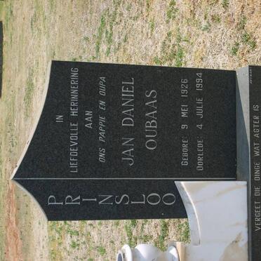 PRINSLOO Jan Daniel 1926-1994