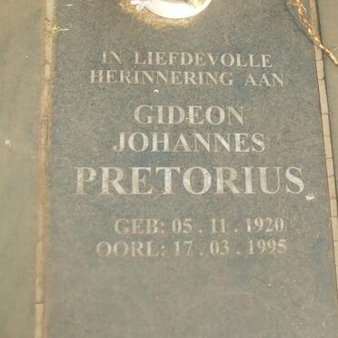 PRETORIUS Gideon Johannes 1920-1995