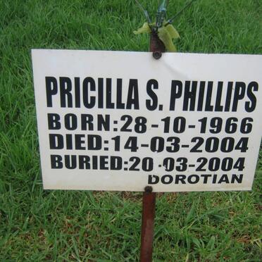 PHILLIPS Pricilla S. 1966-2004
