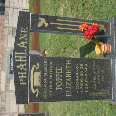 PHAHLANE Poppie Elizabeth 1934-2009