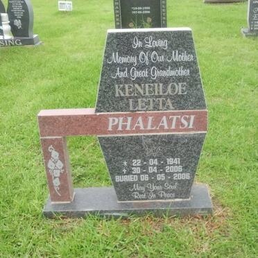 PHALATSI Keneiloe Letta 1941-2006