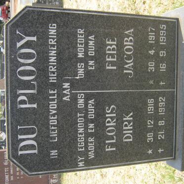PLOOY Floris Dirk, du 1916-1992 &amp; Febé Jacoba 1917-1995