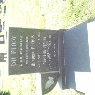 PLOOY Hendrik Petrus, du 1922-1999 &amp; Martha Maria VILJOEN 1923-1989