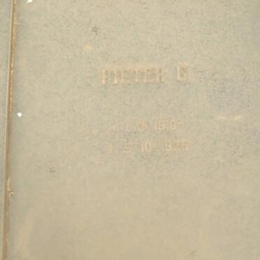 PLESSIS Pieter G., du 1910-1975