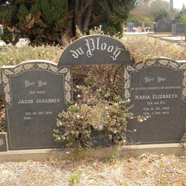 PLOOY Jacob Johannes, du 1893- &amp; Maria Elizabeth VAN ZYL 1892-1968