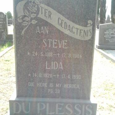 PLESSIS Steve, du 1918-1984 &amp; Lida 1926-1990