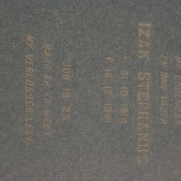 PLESSIS Izak Stephanus, du 1914-1971