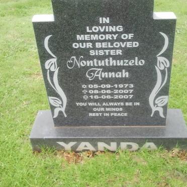 YANDA Nontuthuzelo Annah 1973-2007
