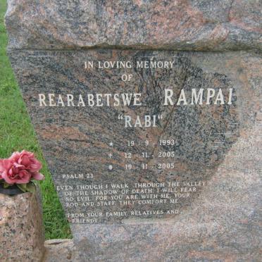RAMPAI Rearabetswe 1993-2005
