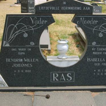 RAS Hendrik Willem Johannes 1932- &amp; Isabella Maria FOURIE 1935-1992