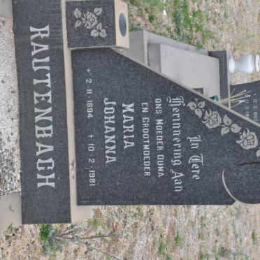 RAUTENBACH Maria Johanna 1894-1981