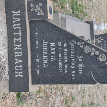 RAUTENBACH Maria Johanna 1894-1981