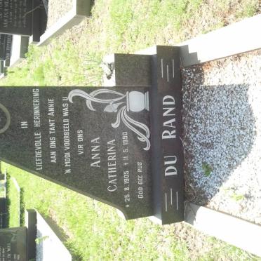 RAND Anna Catherina, du 1905-1990
