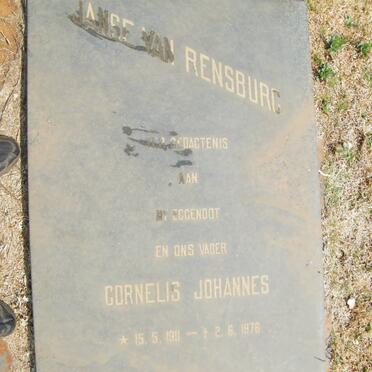 RENSBURG Cornelis Johannes, Janse van 1911-1976
