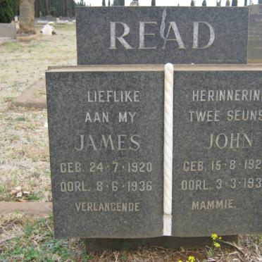 READ James 1920-1936 :: READ John 1926-1931