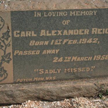 REICH Carl Alexander 1942-1956