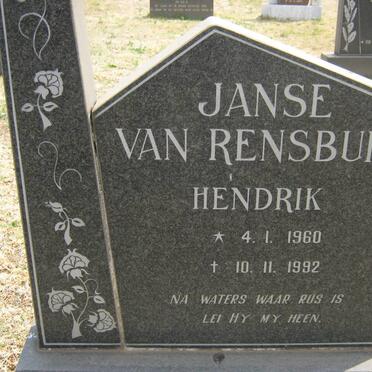 RENSBURG Hendrik, Janse van 1960-1992