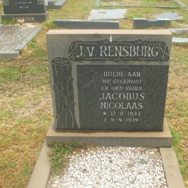 RENSBURG Jacobus Nicolaas, J. v. 1933-1978