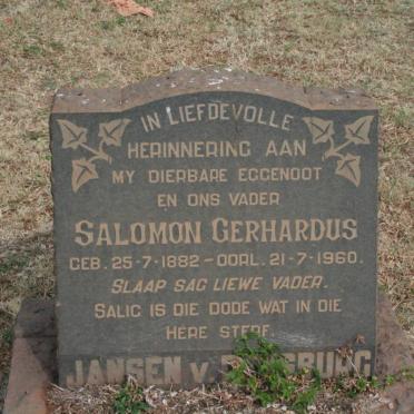RENSBURG Salomon Gerhardus, Jansen v. 1882-1960