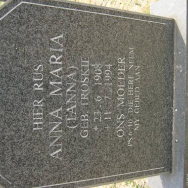 RENDER Anna Maria nee TROSKIE 1908-1994
