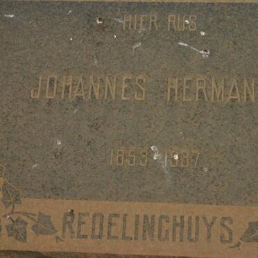 REDELINGHUYS Johannes Hermanus 1853-1937