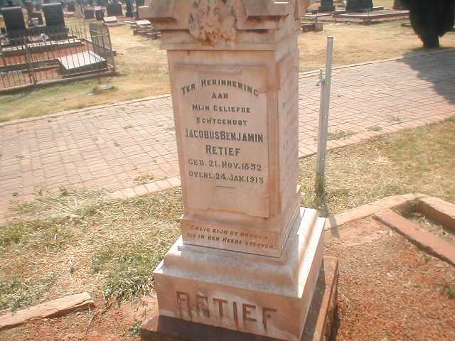 RETIEF Jacobus Benjamin 1852-1915