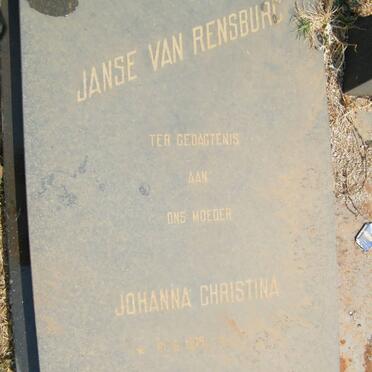RENSBURG Johanna Christina, Janse van 1919-