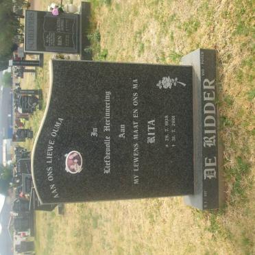 RIDDER Hester Magrieta, de 1938-2001