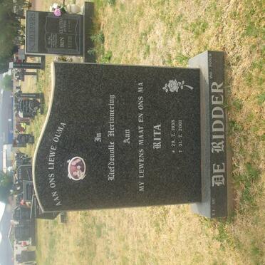 RIDDER Hester Magrieta, de 1938-2001