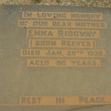 RIDGWAY Emma nee REEVES -1936