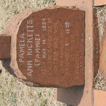 RICKETTS Pamela Ann 1934-1935