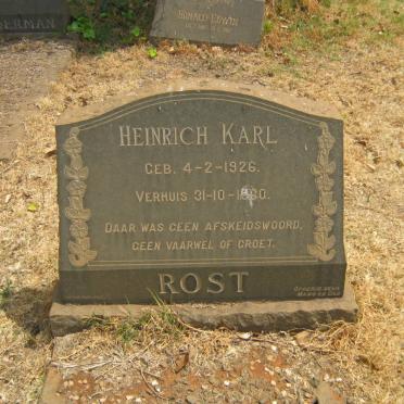 ROST Heinrich Karl 1926-1960