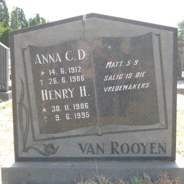ROOYEN Henry H., van 1906-1995 &amp; Anna C.D. 1912-1986
