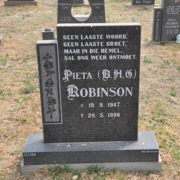 ROBINSON B.H.G. 1947-1996